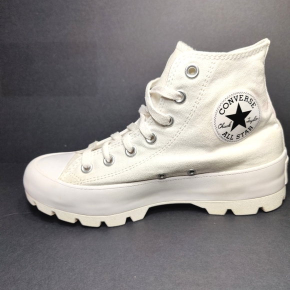 Converse Chuck Taylor All Star High Lugged White Platform Women Size 7.5 - Picture 2 of 10